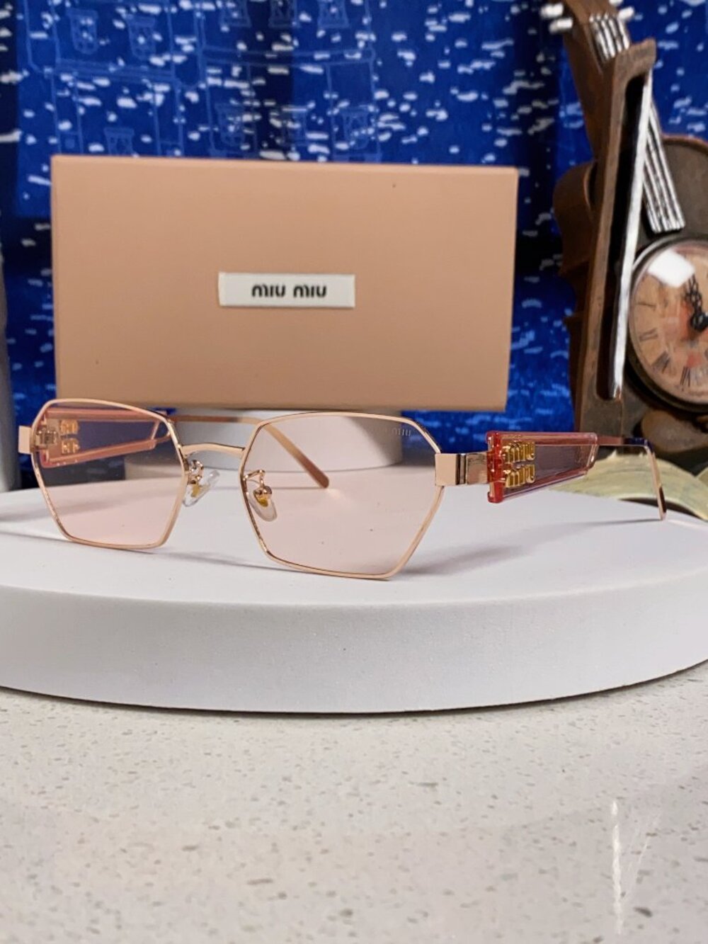 Miu Miu Frameless Sunglasses with UV Protection